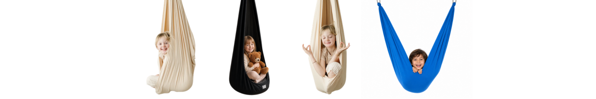 Four Children in Different Types of Sensory Swings